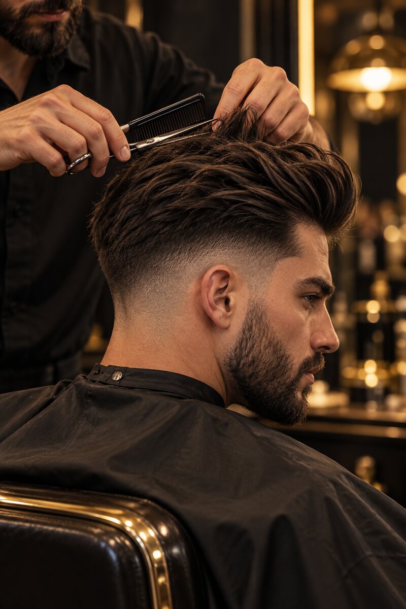 Precision barbering and a sharply finished haircut
